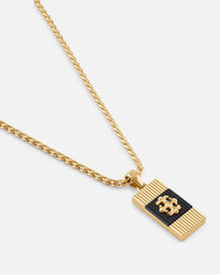 Guess Mainline Rebel Moon 26" Tag Necklace Gold