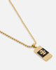 Guess Mainline Rebel Moon 26" Tag Necklace Gold