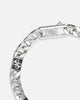 Guess Mainline 4G Curb Chain Pave Bracelet Silver