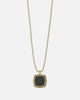 Guess Mainline Back To Black Octagon Necklace Black/Gold