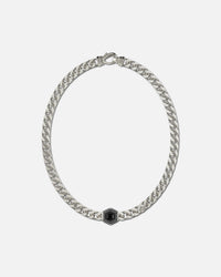 Guess Mainline Lion King Crystal Exagon Necklace Silver