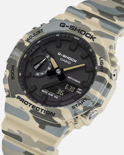 G Shock GA2100CM-5A Watch Camo/Black