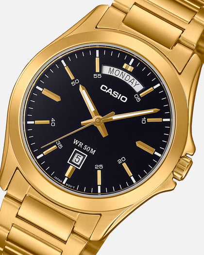Casio MTP1370G-1A Watch Gold/Black