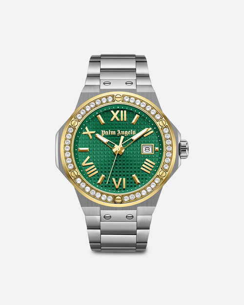 Palm Angeles Stratos Watch Silver/Gold/Green