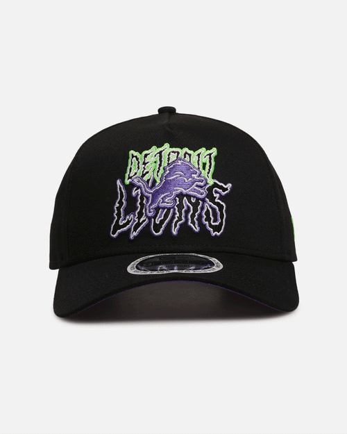 New Era Detroit Lions 'Spooky Script' 9FORTY A-Frame Snapback Black/Green/Purple