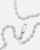 Saint Morta 4mm Iced Ball Chain White Gold