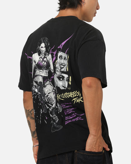 73Studio X WWE Rhea Ripley Vintage T-Shirt Black Acidwash