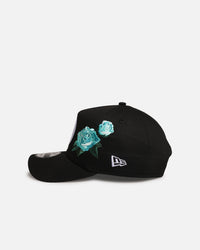New Era Boston Celtics 'Aqua Rose Embroidery' 9FORTY A-Frame Snapback Black/Aqua