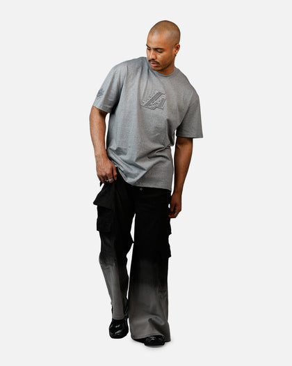 Pro Standard Los Angeles Lakers Reverse French Terry T-Shirt Grey