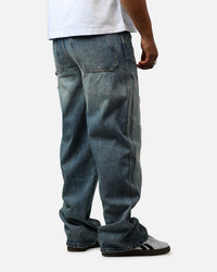 MNML Ultra Baggy Western Jewel Jeans Blue