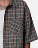 MNML Washed Poplin Over Button Up Shirt Green/Brown