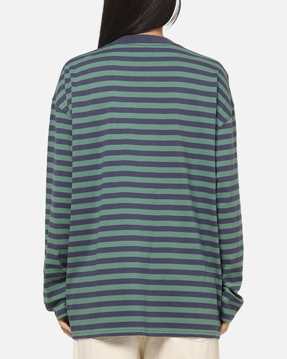 Carre Collective Stripe Long Sleeve T-Shirt Navy Stripe