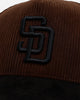 47 Brand San Diego Padres 'Barren' Offside DT Corduroy Snapback Brown/Black