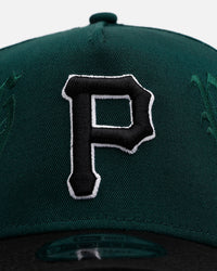 New Era Pittsburgh Pirates 'Gothic Script Two Tone' 9FORTY A-Frame Snapback Dark Green/Black