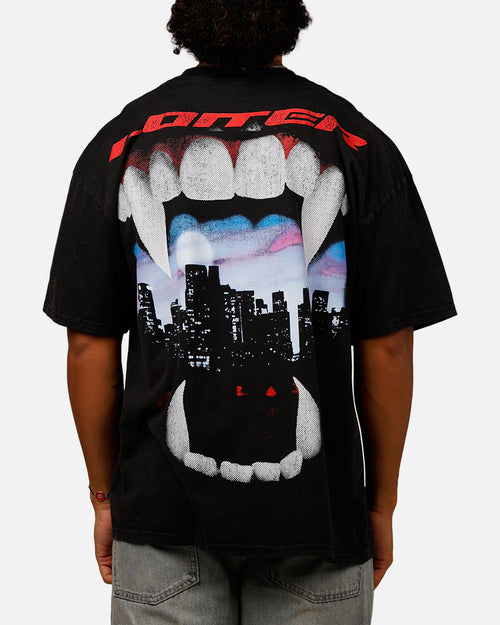 Loiter Urban Beast Vintage T-Shirt Black Acidwash