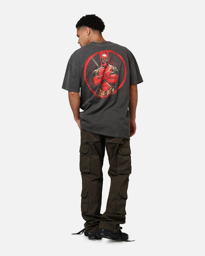 73Studio Marvel Deadpool Comic Heavyweight T-Shirt Black Wash
