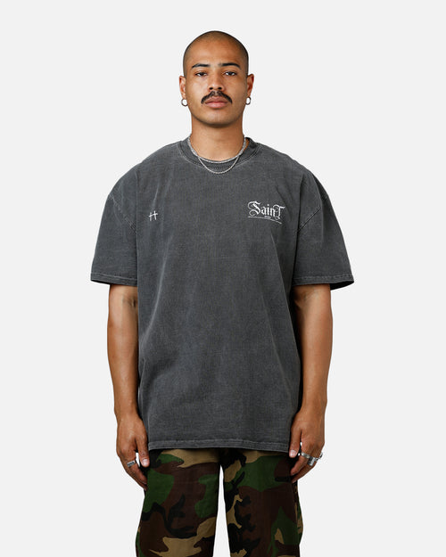 Saint Morta Candle Lit Boxy T-Shirt Black Wash