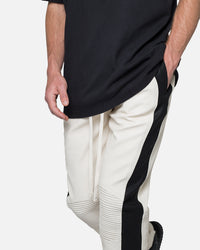 MNML Leather Moto Pants White/Black