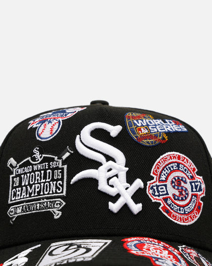 New Era Chicago White Sox 'All Over Embroidery' 9FORTY A-Frame Snapback Black