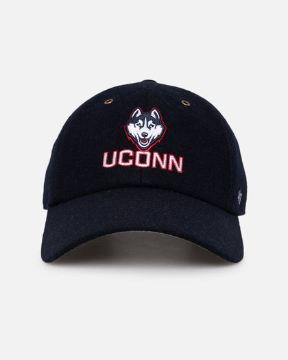 47 Brand UConn Huskies Wooly Clean Up Strapback Navy