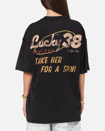 73Studio X Fallout: New Vegas Lucky 38 T-Shirt Black Acidwash