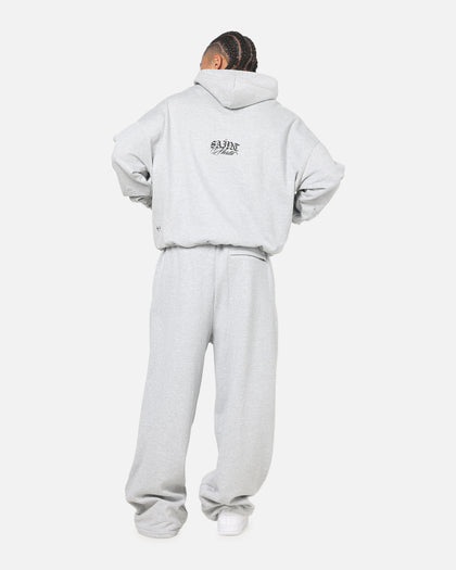 Saint Morta Distressed Hoodie Grey Marle