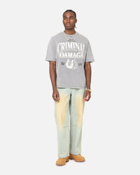 Criminal Damage Horseshoe T-Shirt Washed Black