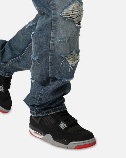 MNML V567 Baggy Destroyed Denim Jeans Blue