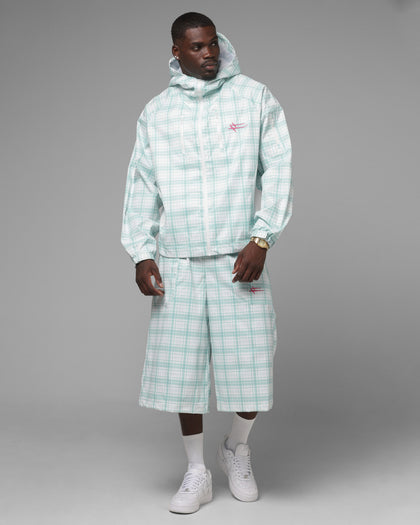 Loiter Ultra Hybrid Shorts Green Plaid