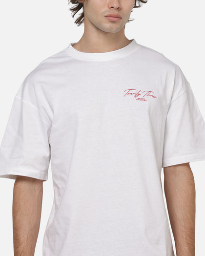 XXIII Script T-Shirt White/Red
