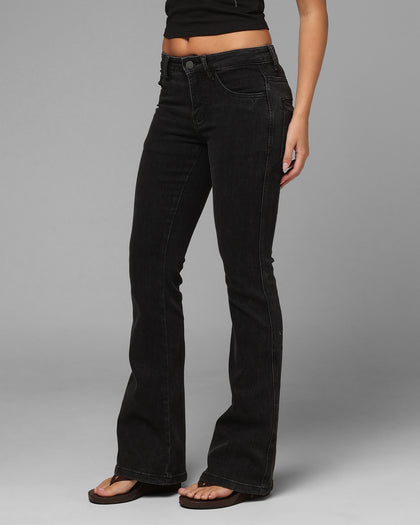 Loiter Women's Wraith Bootcut Jeans Black