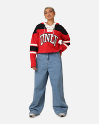 47 Brand Women's University Of Las Vegas Cropped Lacer Hoodie Red