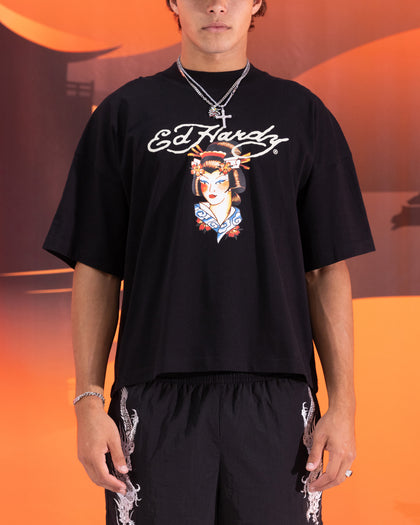 Ed Hardy Geisha T-Shirt Black