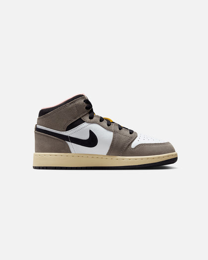 Jordan Kids' Air Jordan 1 Mid SE (GS) White/Grey