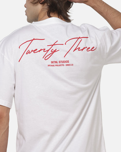 XXIII Script T-Shirt White/Red