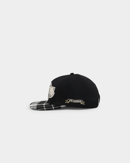 Pro Standard Los Angeles Lakers Prep Plaid Brim Snapback Black