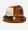 Kangol Faux Fur Bucket Brown/White