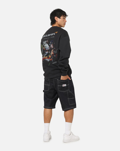 Mitchell & Ness X Mclaren Lando Norris Signature Crewneck Washed Black
