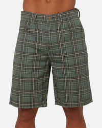 Carre Avenue Jorts Green Plaid