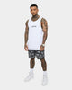 Saint Morta Paisley Skulls Beach Shorts Black/White