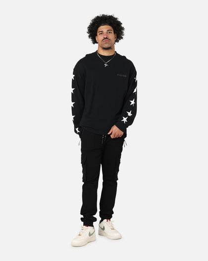 Carre Waffle Workwear Long Sleeve T-Shirt Black