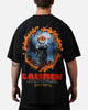 73Studio X Lord Of The Rings Sauron Ring Of Fire T-Shirt Black Acidwash