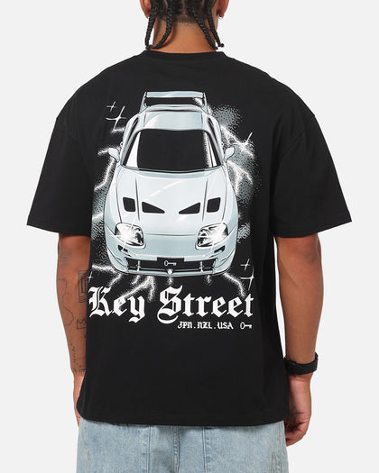 Key Street Lightning T-Shirt Black