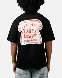 Market Call My Lawyer Magnet T-Shirt Washed Black