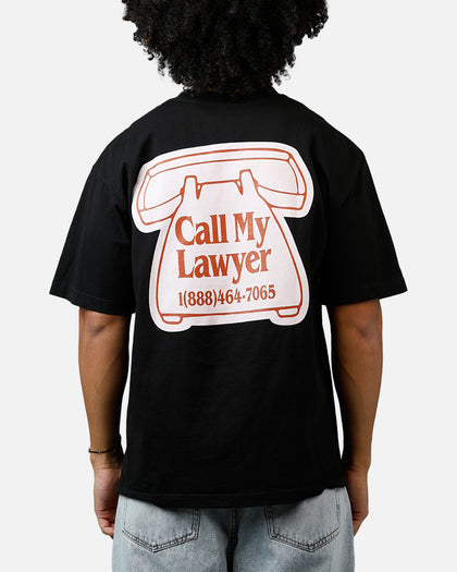 Market Call My Lawyer Magnet T-Shirt Washed Black