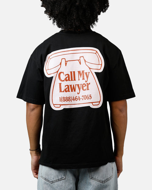 Market Call My Lawyer Magnet T-Shirt Washed Black