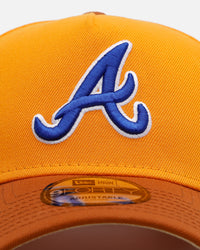 New Era Atlanta Braves 'Beer' 9FORTY A-Frame Snapback Gold/Brown