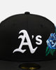 New Era Oakland Athletics 'Blue Rose' 59FIFTY Fitted Black/Blue