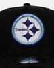 New Era Pittsburgh Steelers 'Black And Sky Blue' 9FORTY A-Frame Snapback Black/Sky Blue