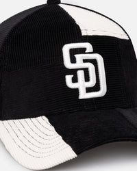 New Era San Diego Padres 'Patchwork Corduroy' 9FORTY A-Frame Snapback Black/Cream